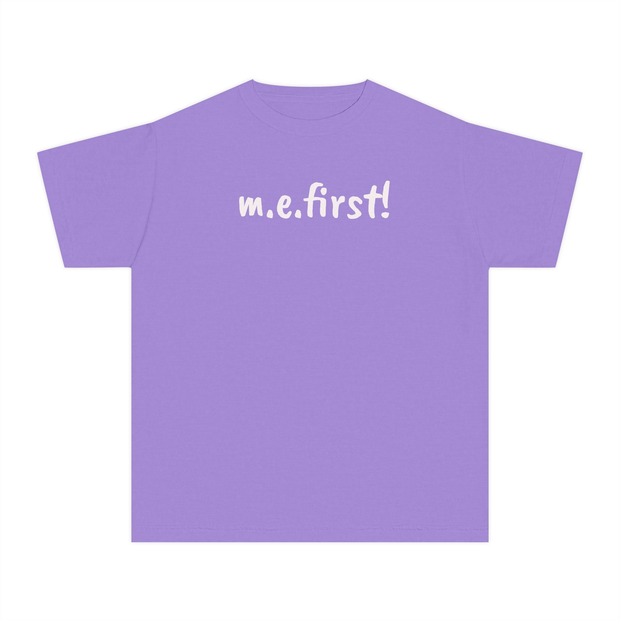 T-Shirt - m.e. first! - Fun Tee for kids - White Lettering
