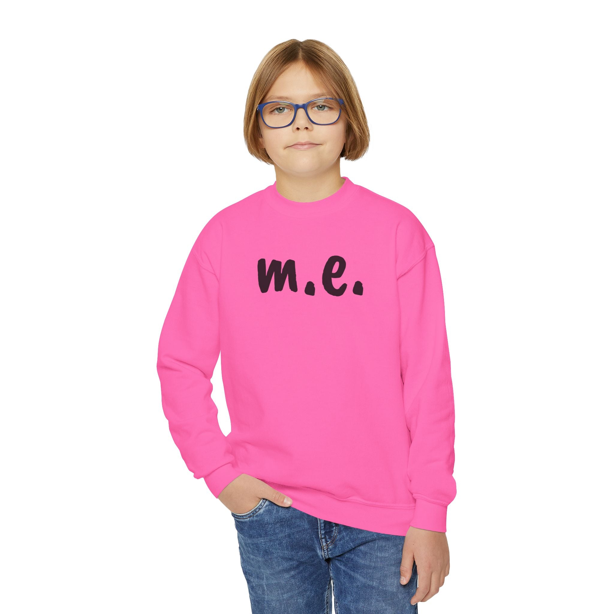 Sweatshirt - Youth Crewneck - It's all about m.e.! - Black Lettering