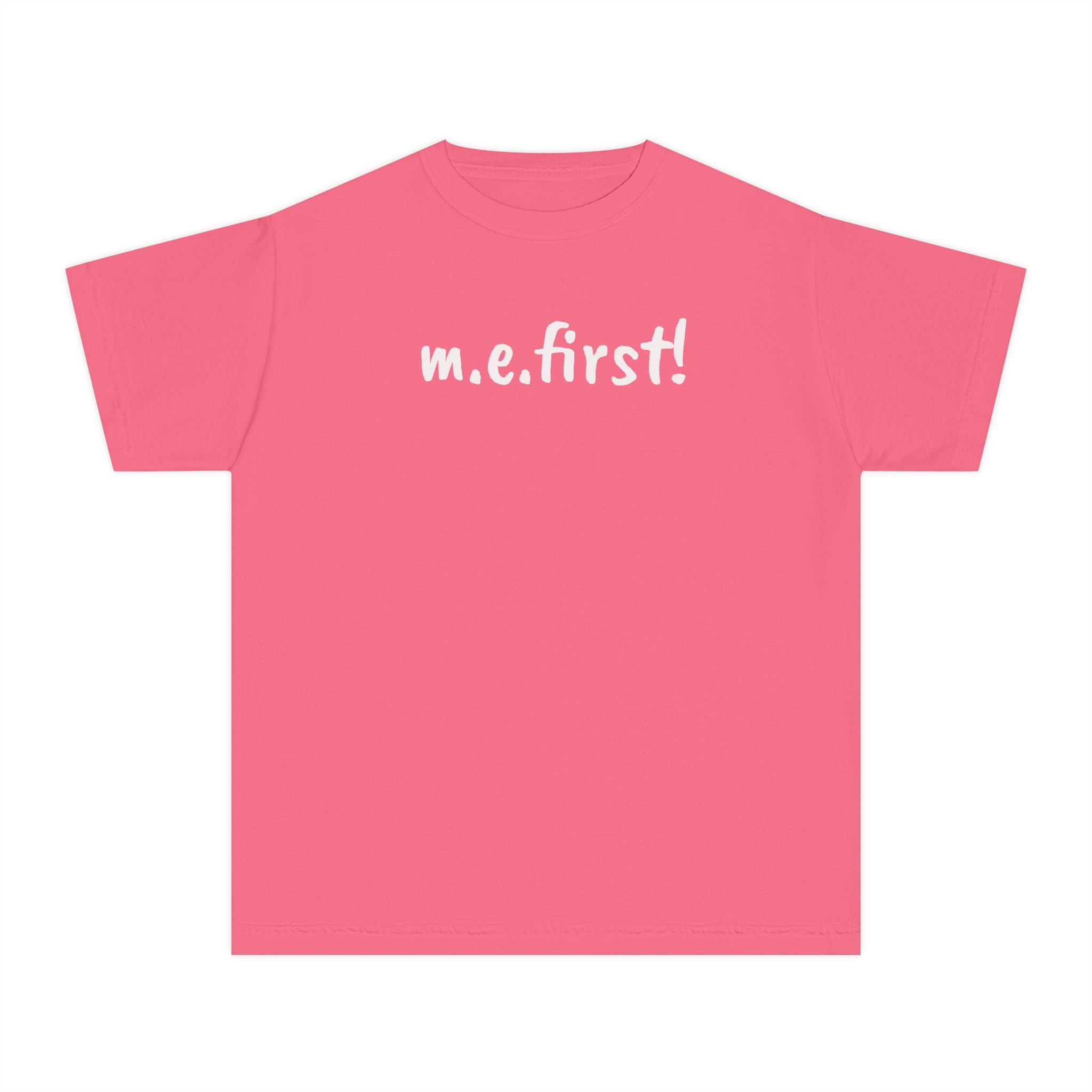 T-Shirt - m.e. first! - Fun Tee for kids - White Lettering