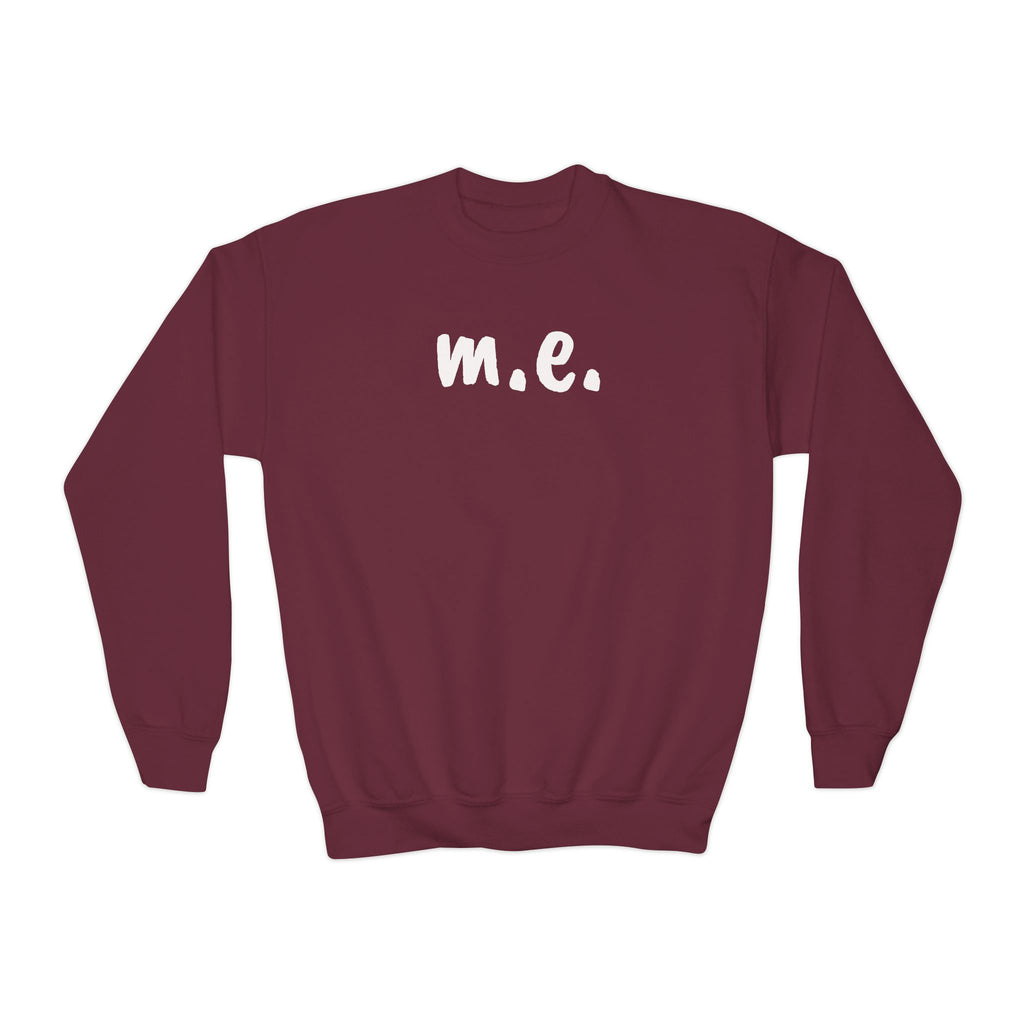 Sweatshirt - Youth Crewneck - It's all about m.e.! - White Lettering