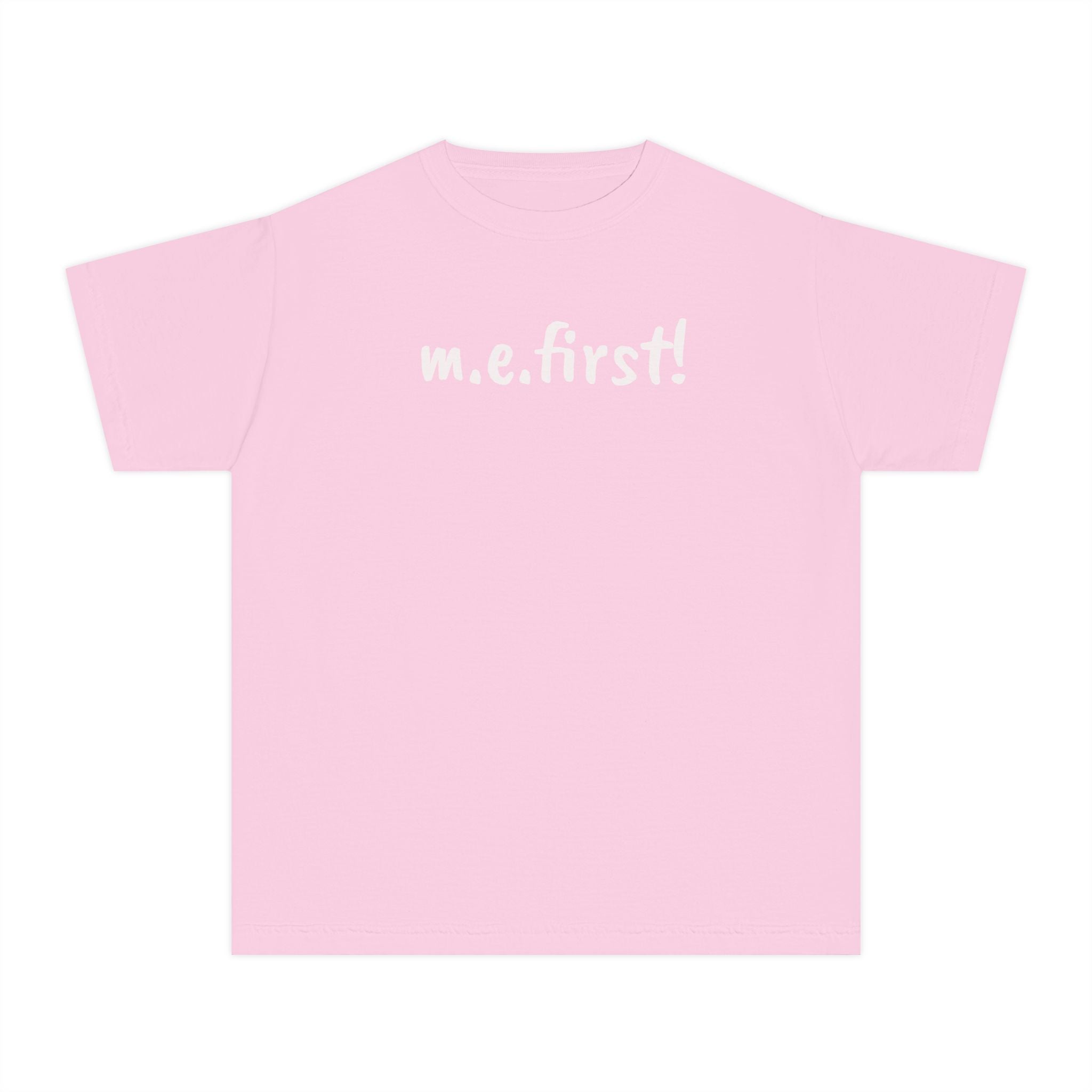 T-Shirt - m.e. first! - Fun Tee for kids - White Lettering