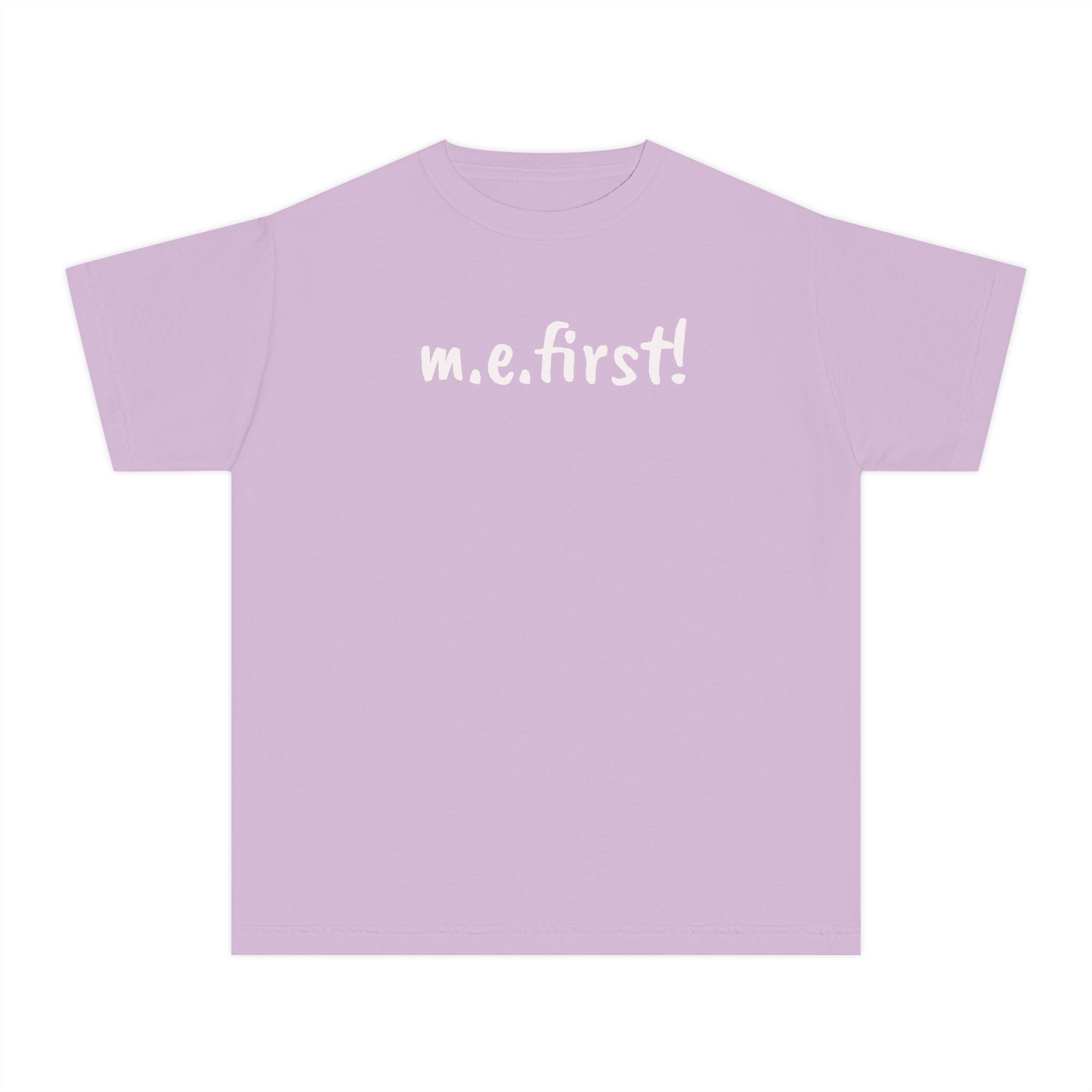 T-Shirt - m.e. first! - Fun Tee for kids - White Lettering